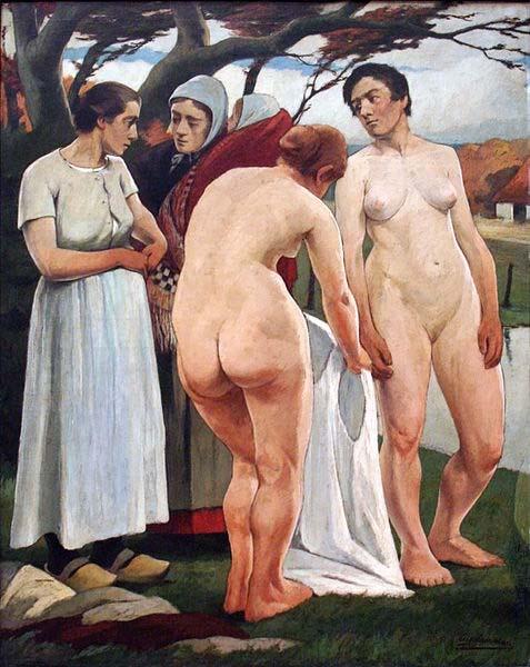 Eugene Laermans Women Bathing in Germany oil painting art